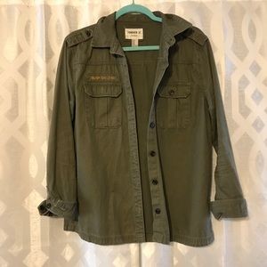 Green Army Jacket. Forever 21. Size M